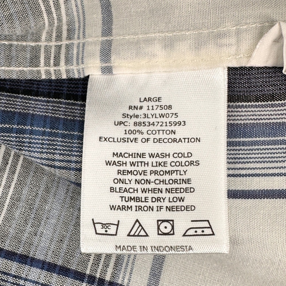 Levi Strauss & Co Shirt Mens‎ Large Blue Plaid Long Sleeve Pearl Snaps Western - Picture 5 of 10